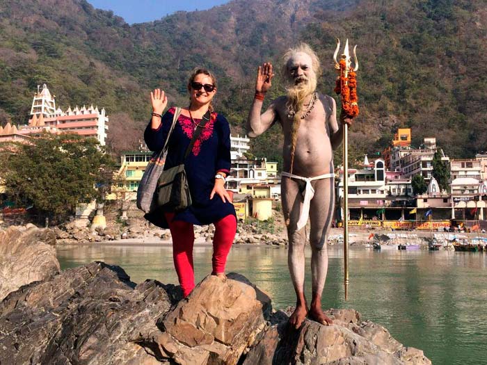 Sadhu avec Isabelle Demolière - Séjour à Haridwar et Rishikesh - Yoga, Méditation et Enseignements