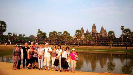 Groupe au Cambodge